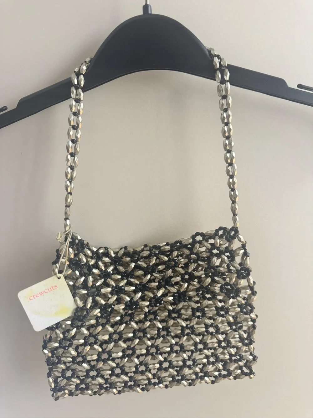 Crewcuts Black and Gold Braided Mini Shoulder Bag. NEW WITH TAG.  $30